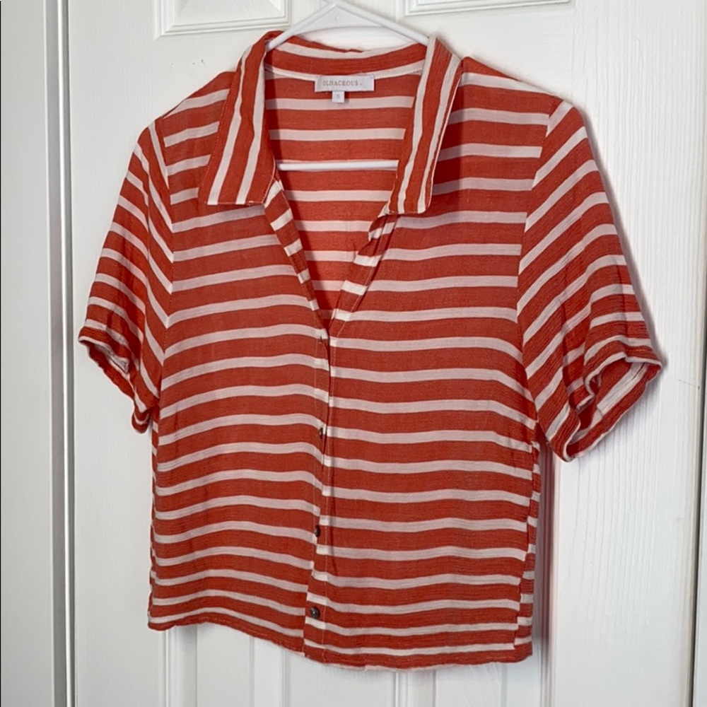 Collard, striped boutique shirt